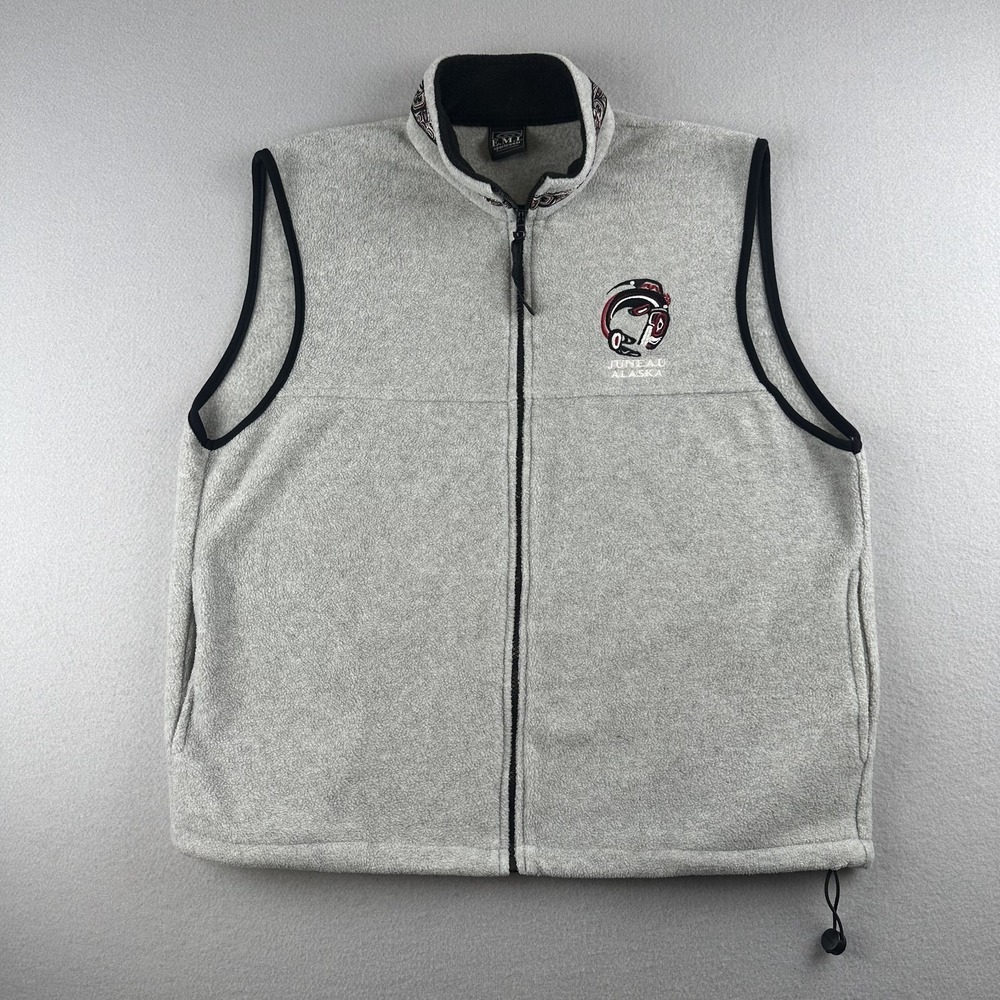 E.M.I. Sportswear Woman's Juneau Alaska Fleece Vest Size Medium Made in USA